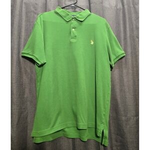 U.S. Polo Assn. Green Polo Shirt Short Sleeve Casual Classic Fit Size‎ L